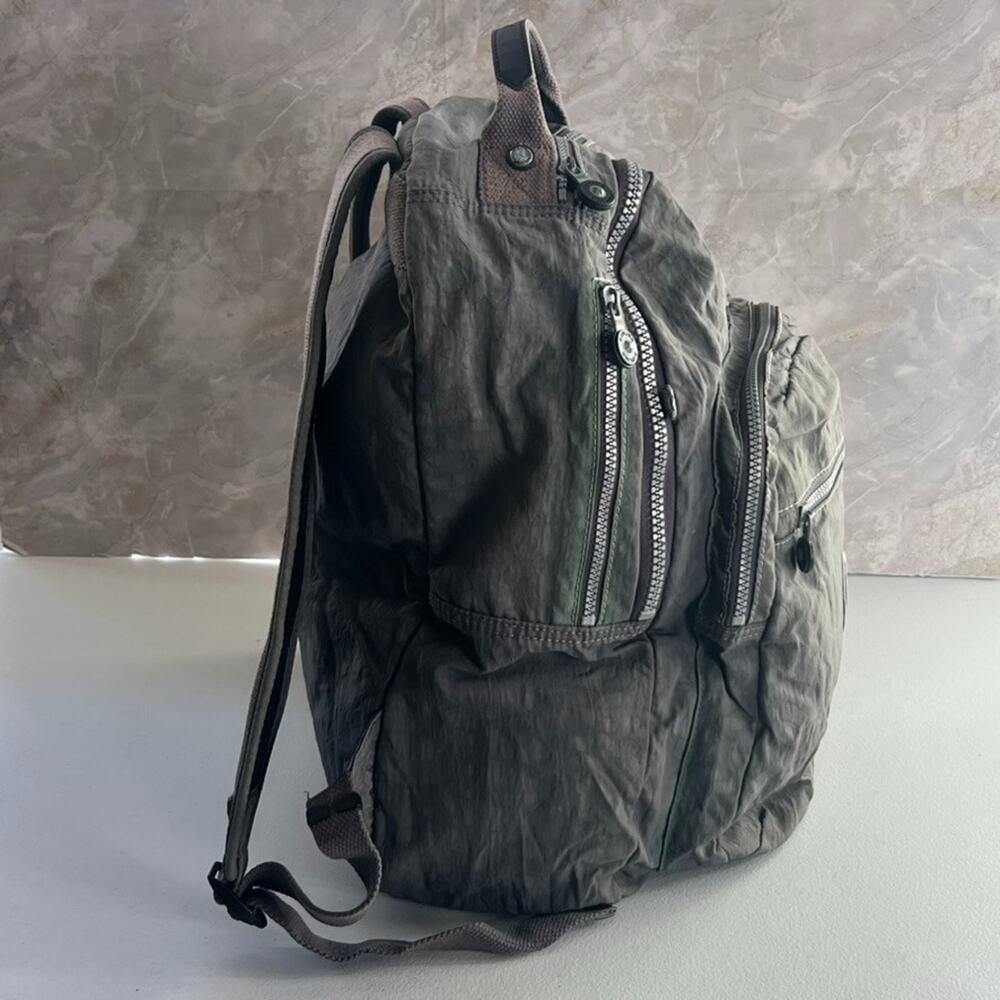 Kipling Gray Large Full Size Backpack Multiple Co… - image 4